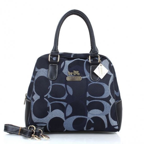 Coach Georgie In Signature Medium Navy Satchels ETX - Click Image to Close